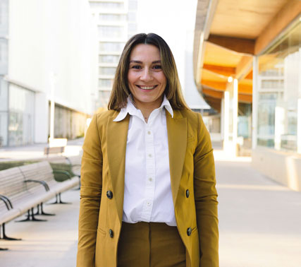 A student learning with technology