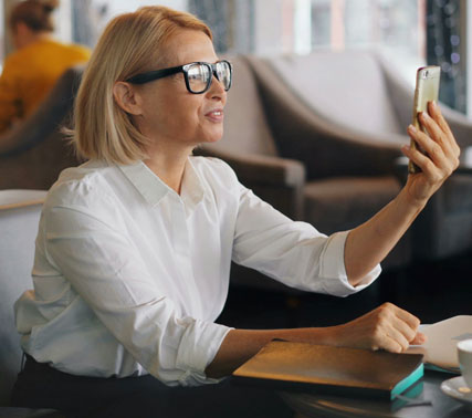 Focused student working on a laptop